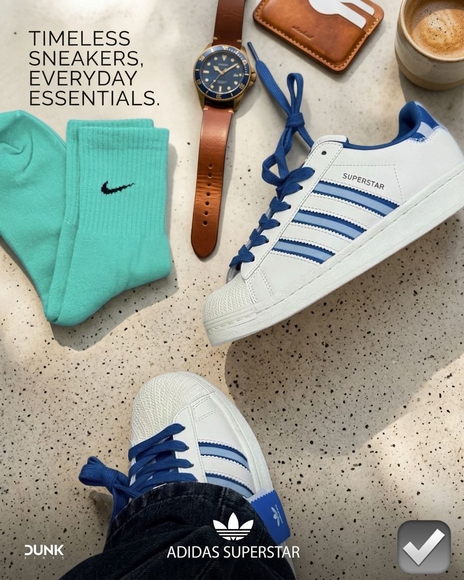 Adidas Superstar 19 69 White Sky Blue Sneakers for Men
