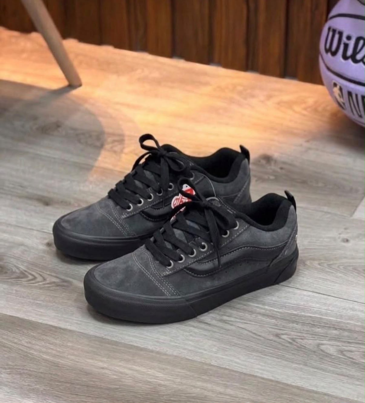 VANS KNU SKOOL Charcoal Black Sneakers - Image 4