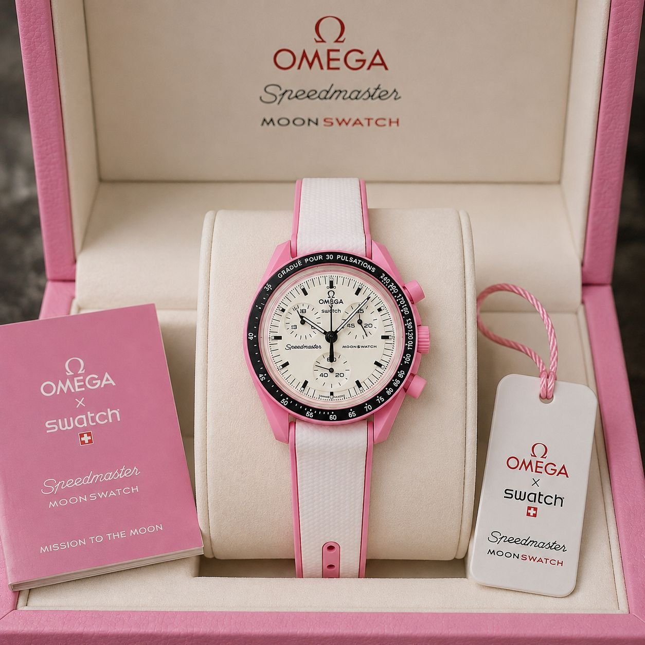 Omega x Swatch MoonSwatch Mission to Venus Pink