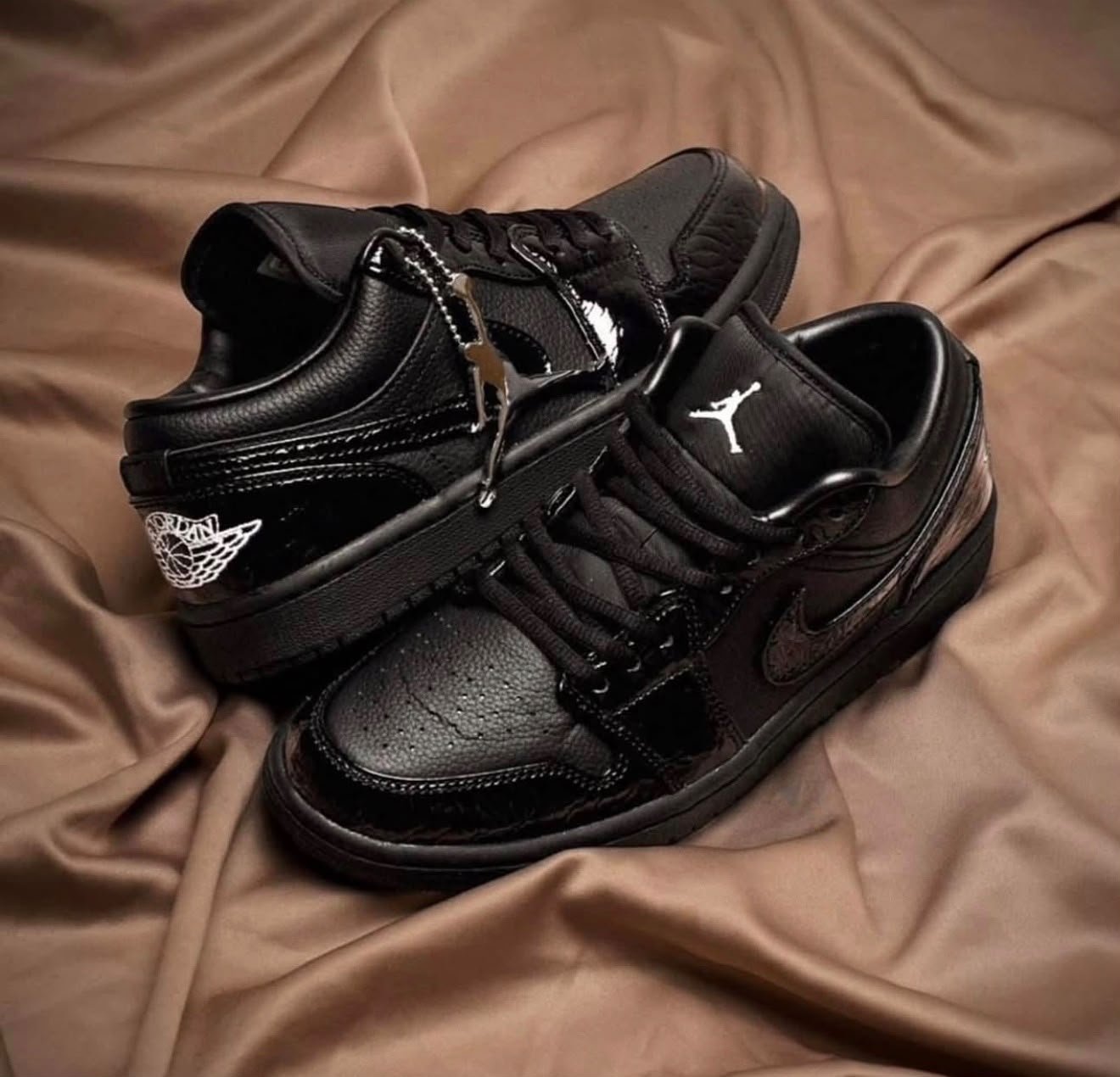 Nike Air Jordan 1 Low Black Croc - Image 2