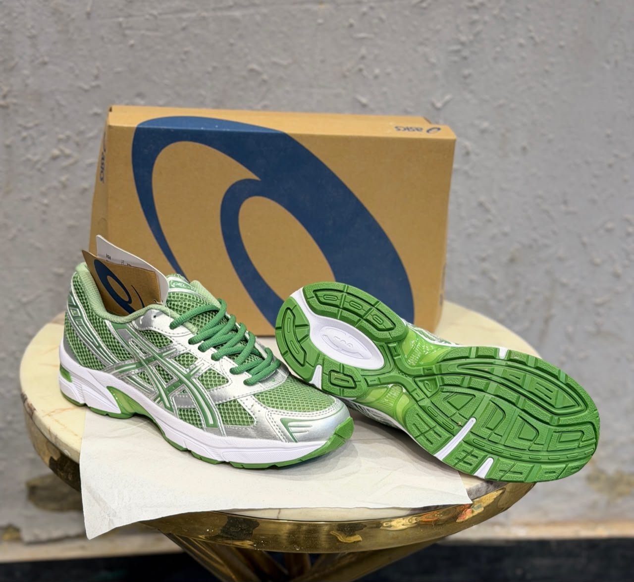 ASICS GEL-1130 Metallic Swamp Green Sneakers - Image 5