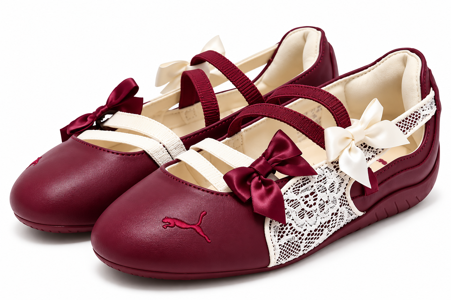 Puma Speedcat Ballet Lace Maroon Burgundy Ruby Shimmer women's shoes