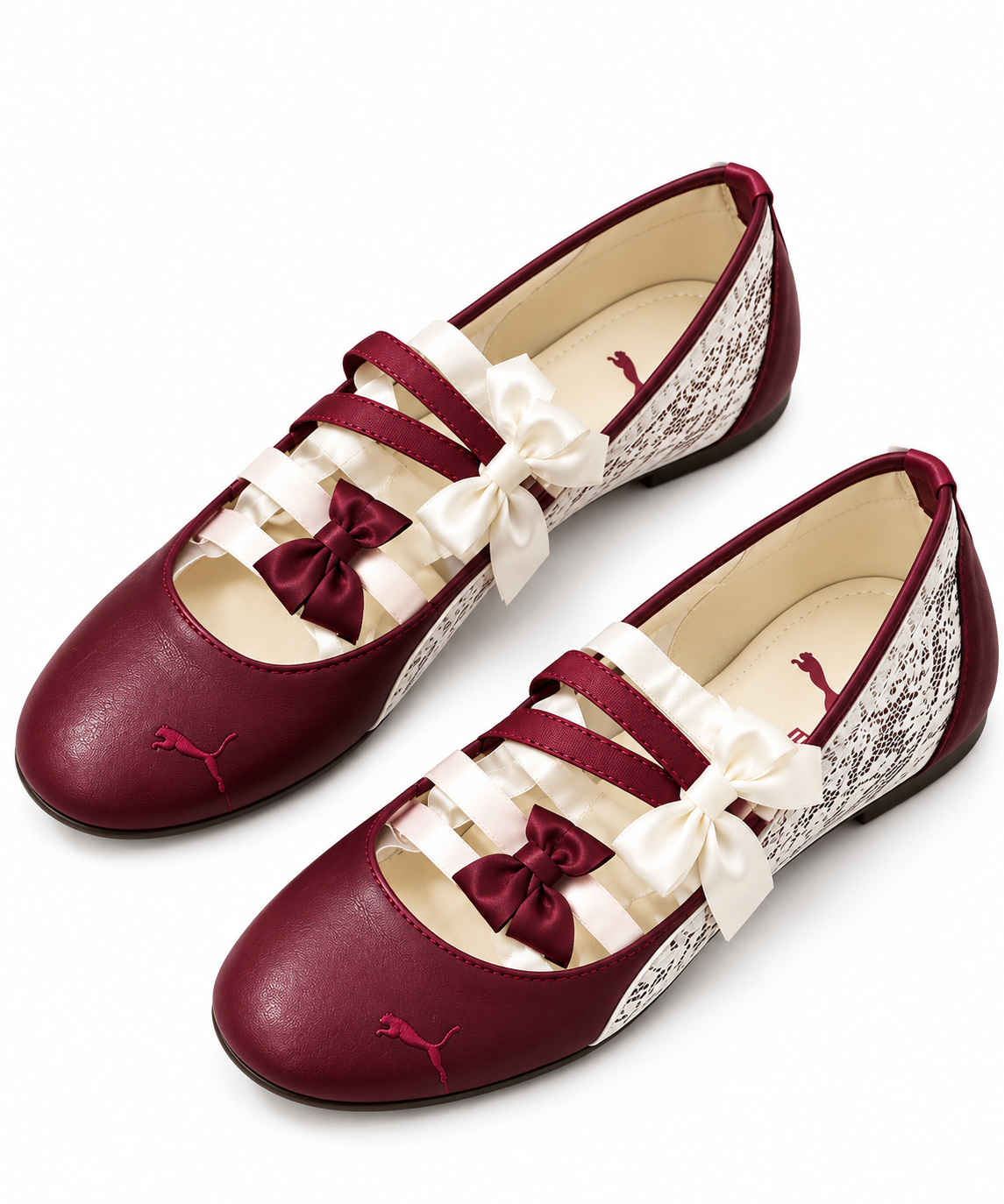 Puma Speedcat Ballet Lace Maroon Burgundy Ruby Shimmer women's shoes