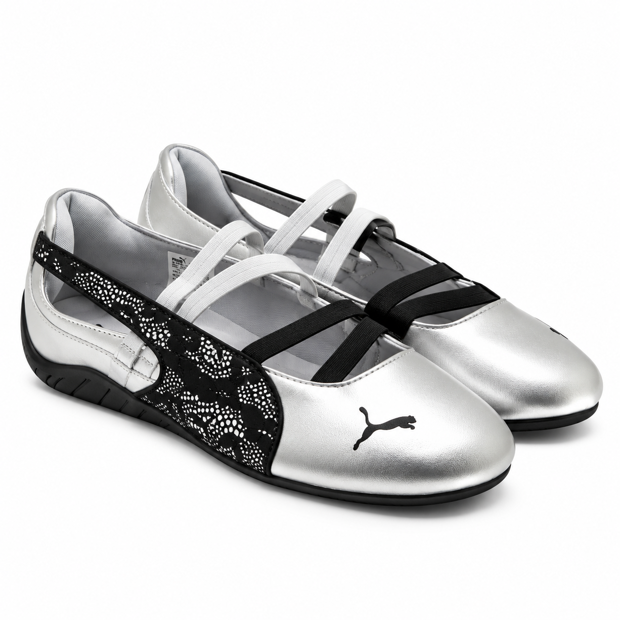 Puma Speed Cat Ballets Silver and Black for Women