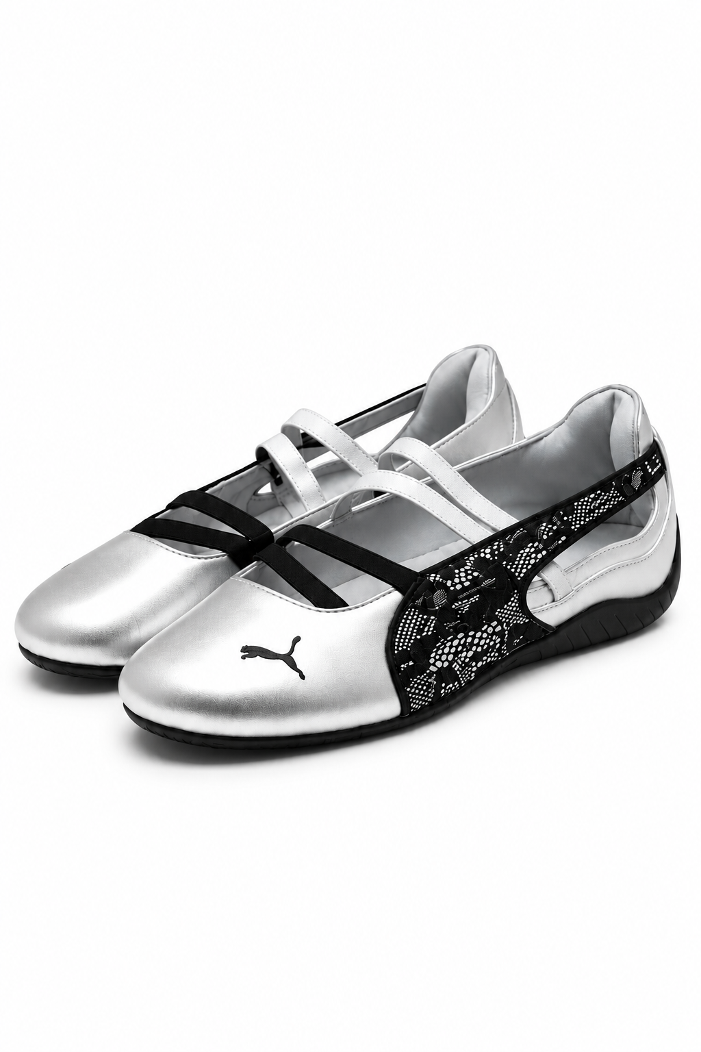 Puma Speed Cat Ballets Silver & Black for Women